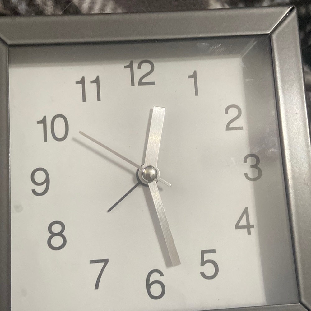 Clock, small size, black and white
